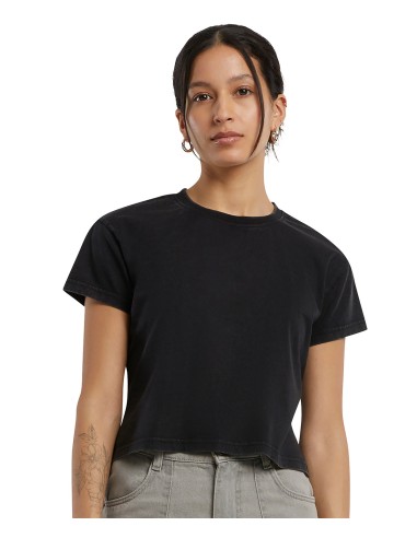 BUI-BY305-Ladies Vintage Cropped Tee